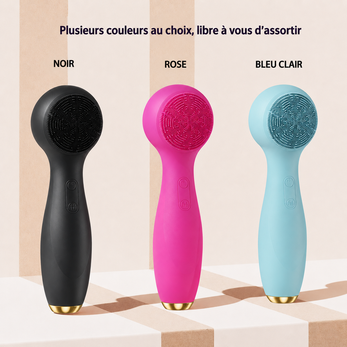 Brosse de Nettoyage du Visage Électrique — Rotation Chaude & Froide