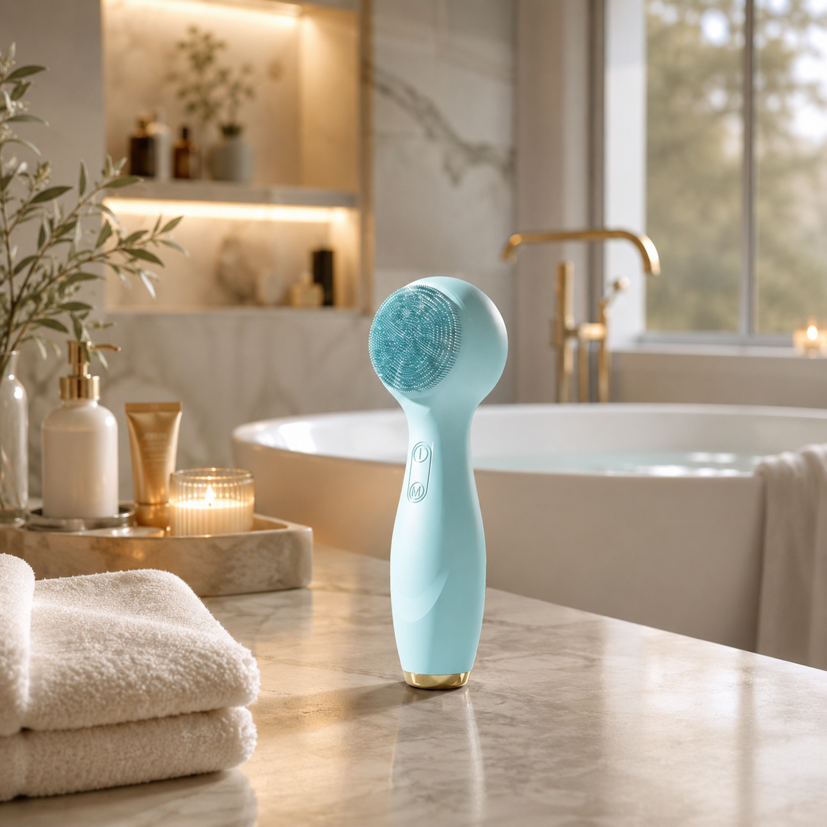 Brosse de Nettoyage du Visage Électrique — Rotation Chaude & Froide