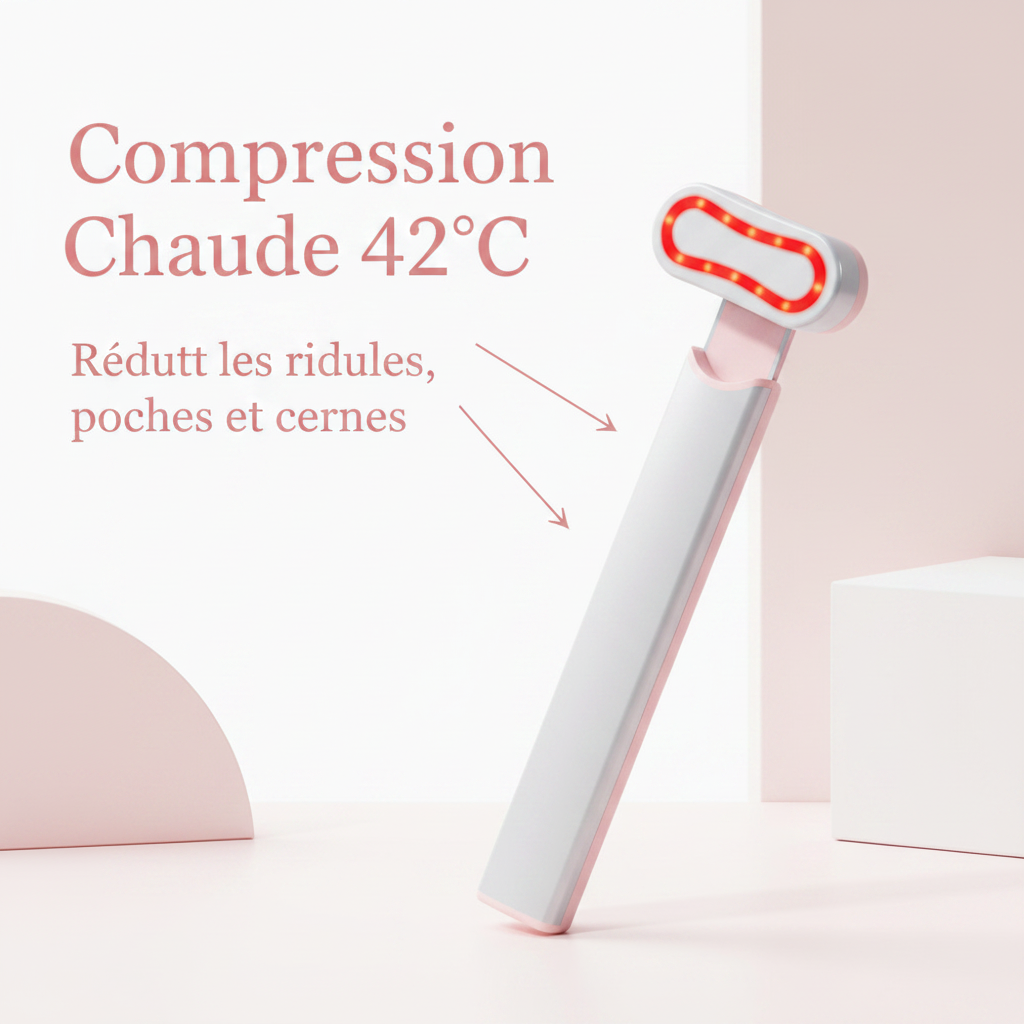 Compression chaude 42°C – réduit ridules, poches et cernes
