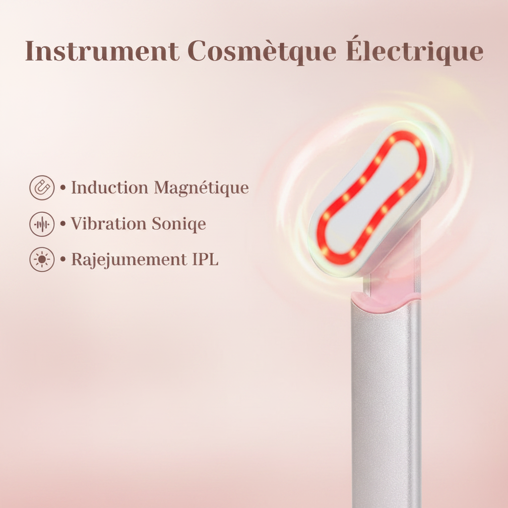 Instrument cosmétique électrique – Induction magnétique, Vibration sonique, IPL