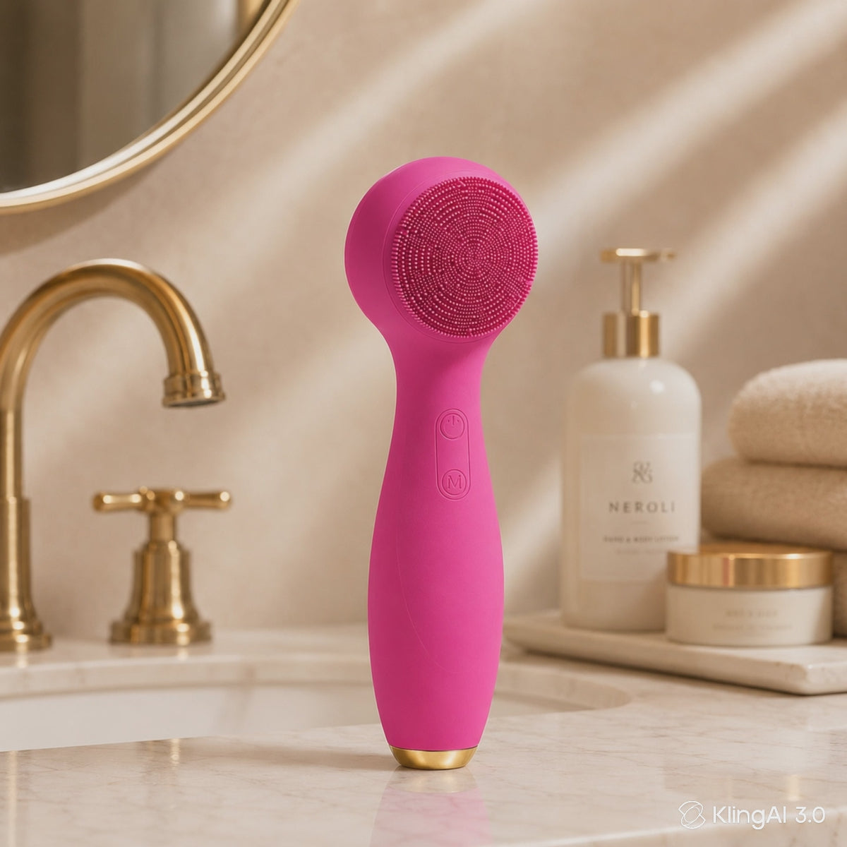 Brosse de Nettoyage du Visage Électrique — Rotation Chaude & Froide
